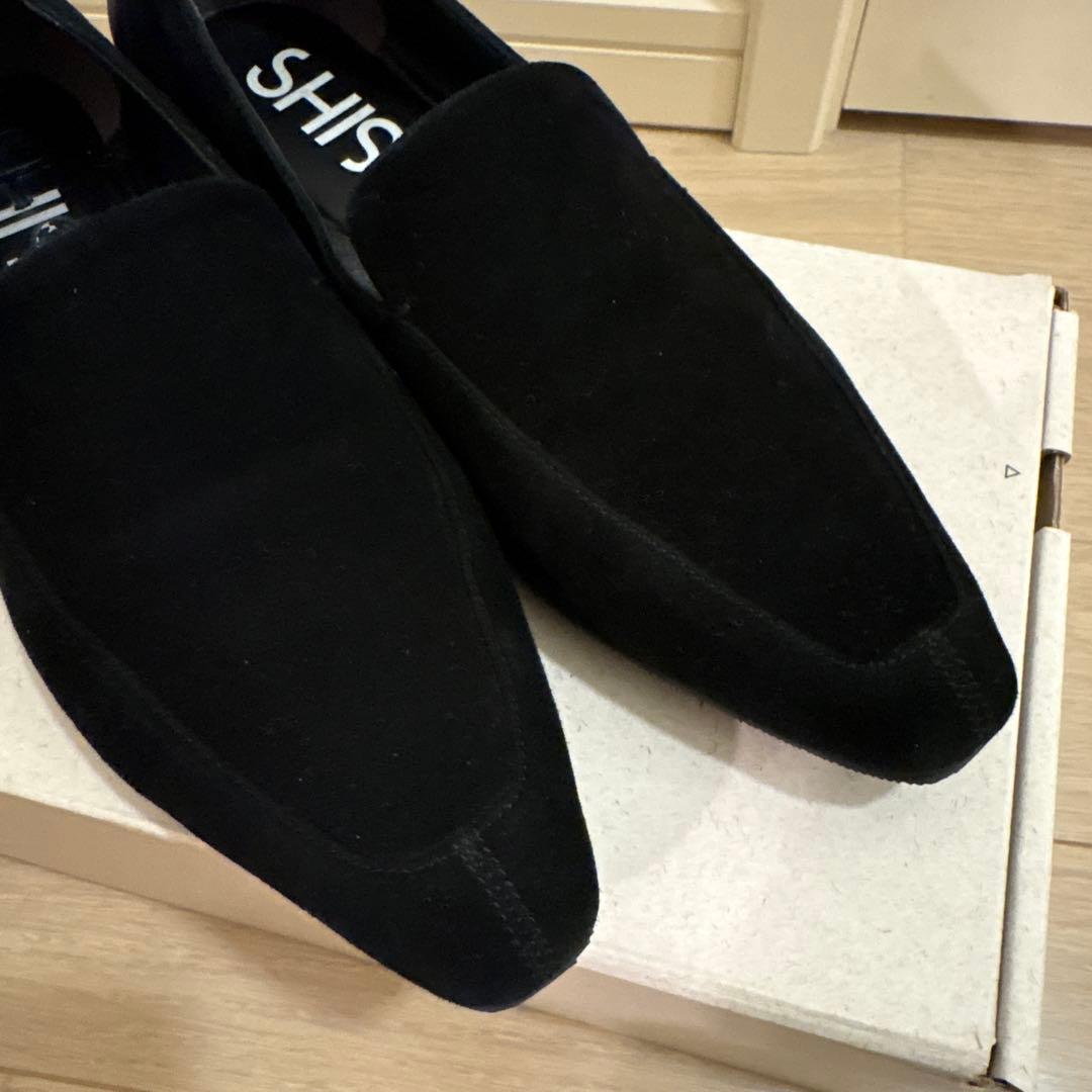 SHISEI ブラック スエード ローファー 36.5