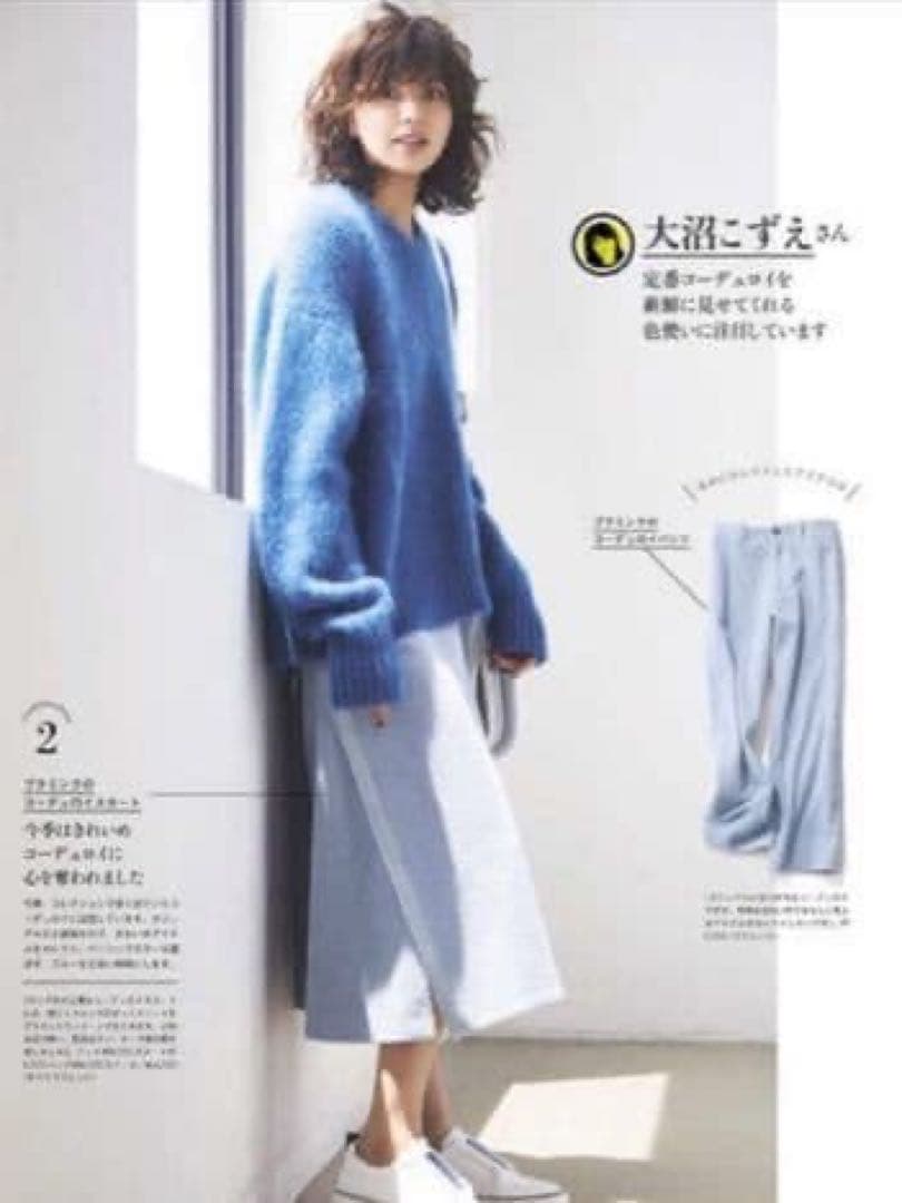 BLAMINK オーバーサイズ モヘヤ Vネックニット ネイビー 38