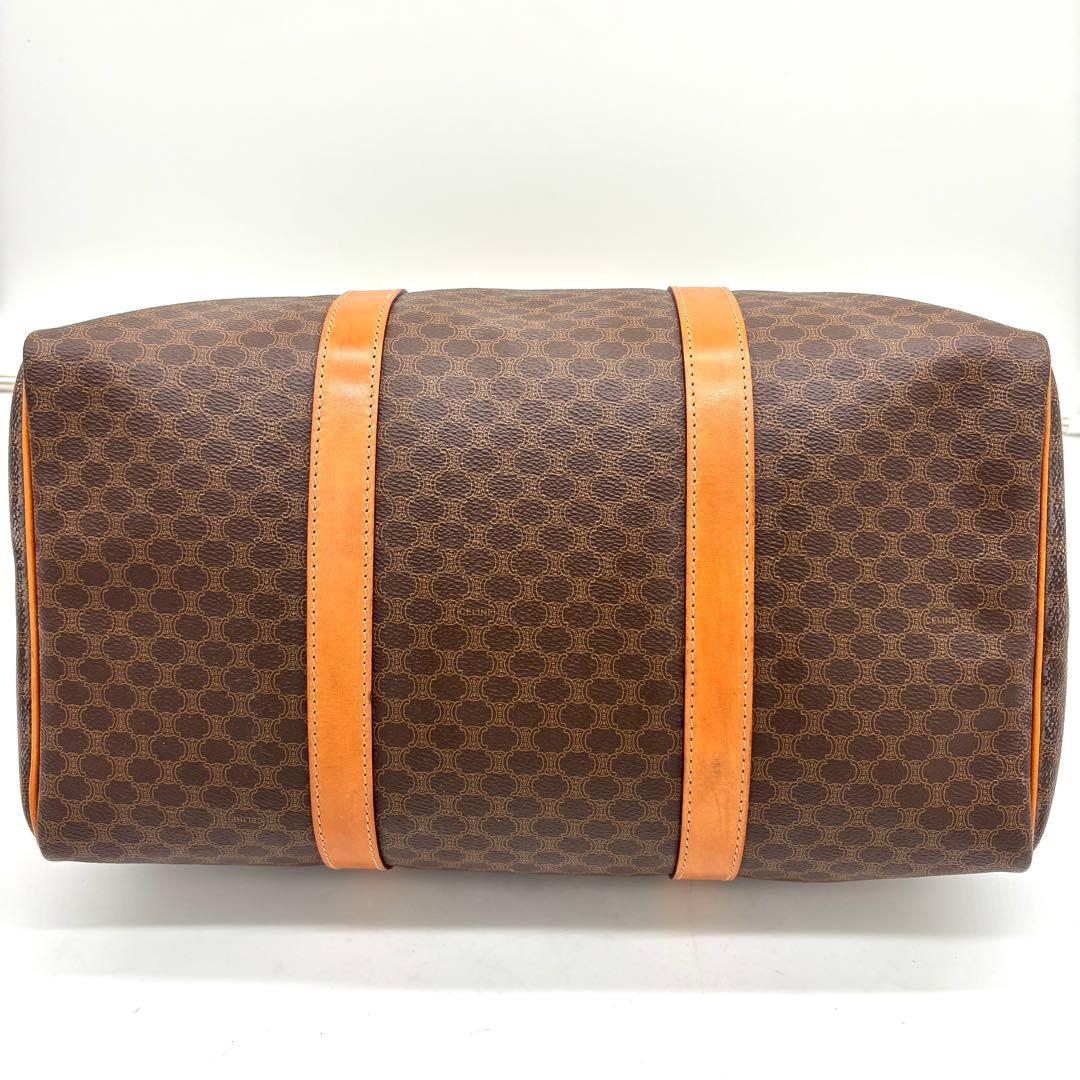 CELINE セリーヌ マカダム柄 ボストンバッグ ショルダー付き 南京錠＆鍵付