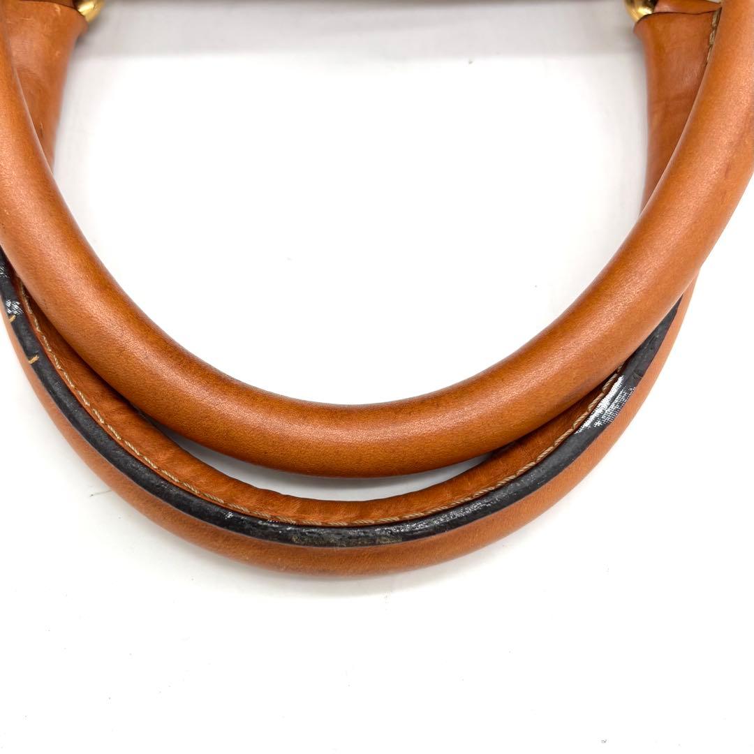 CELINE セリーヌ マカダム柄 ボストンバッグ ショルダー付き 南京錠＆鍵付