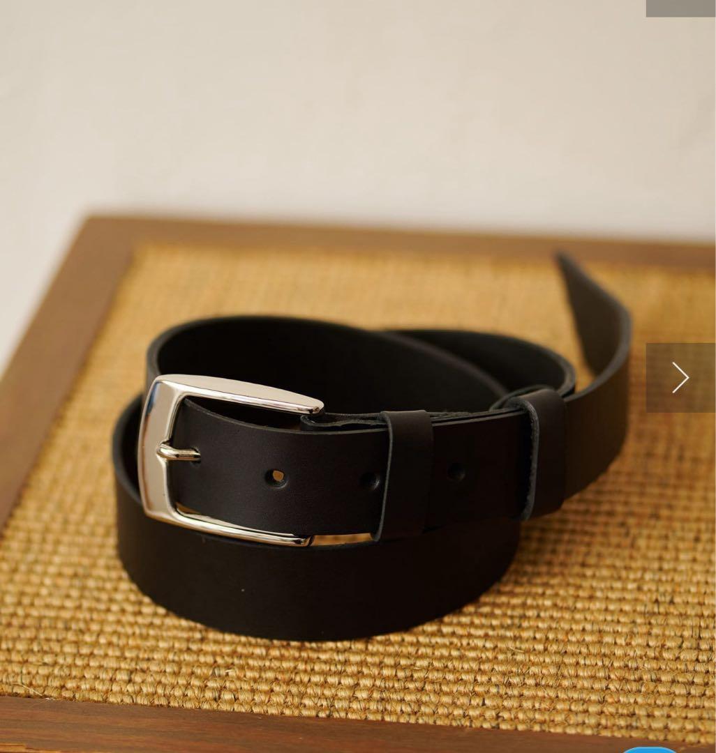 カーフレザーベルト　ブラック