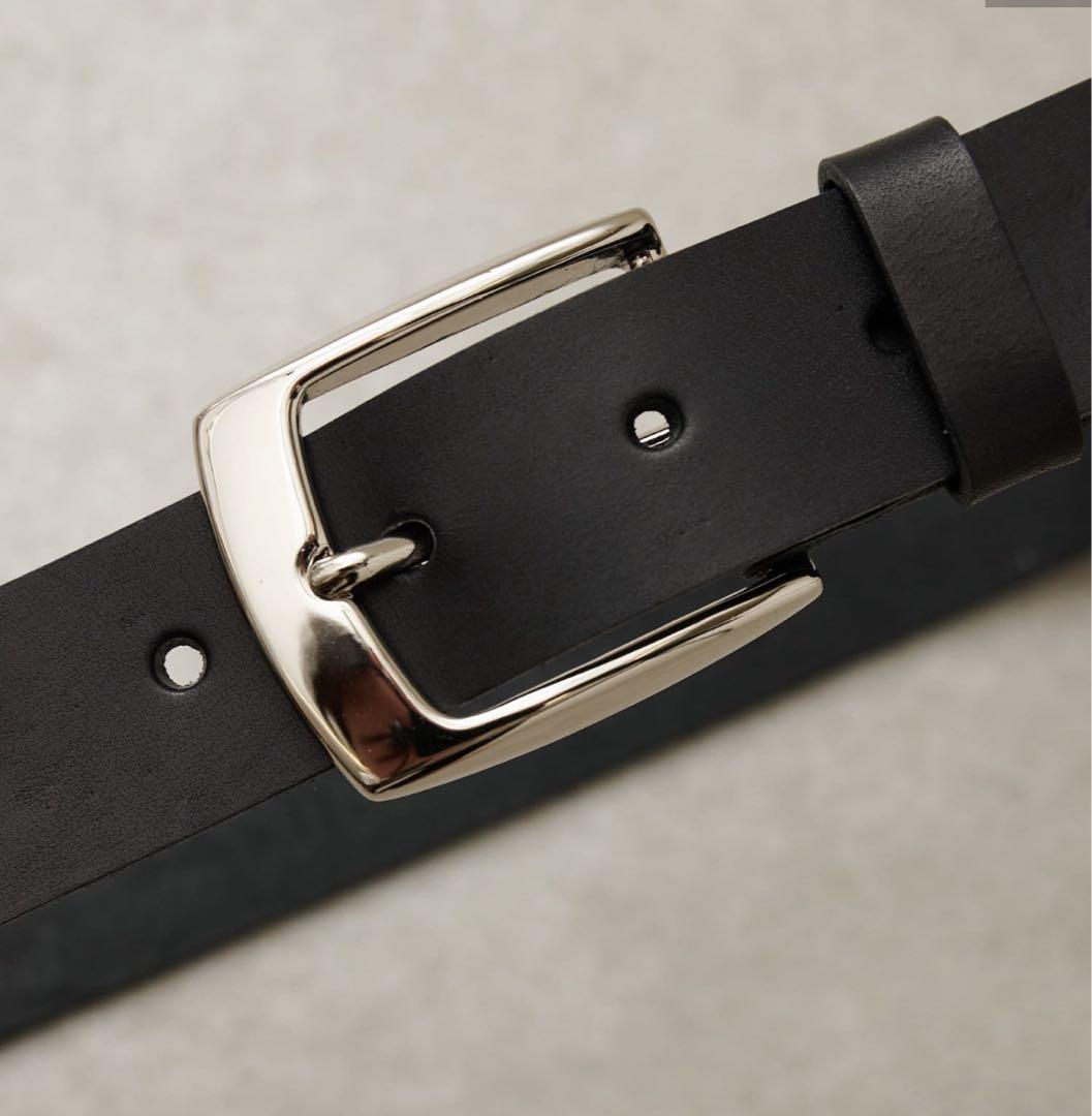 カーフレザーベルト　ブラック