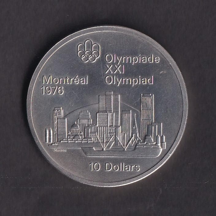 カナダ モントリオールオリンピック記念10ドル超大型銀貨
