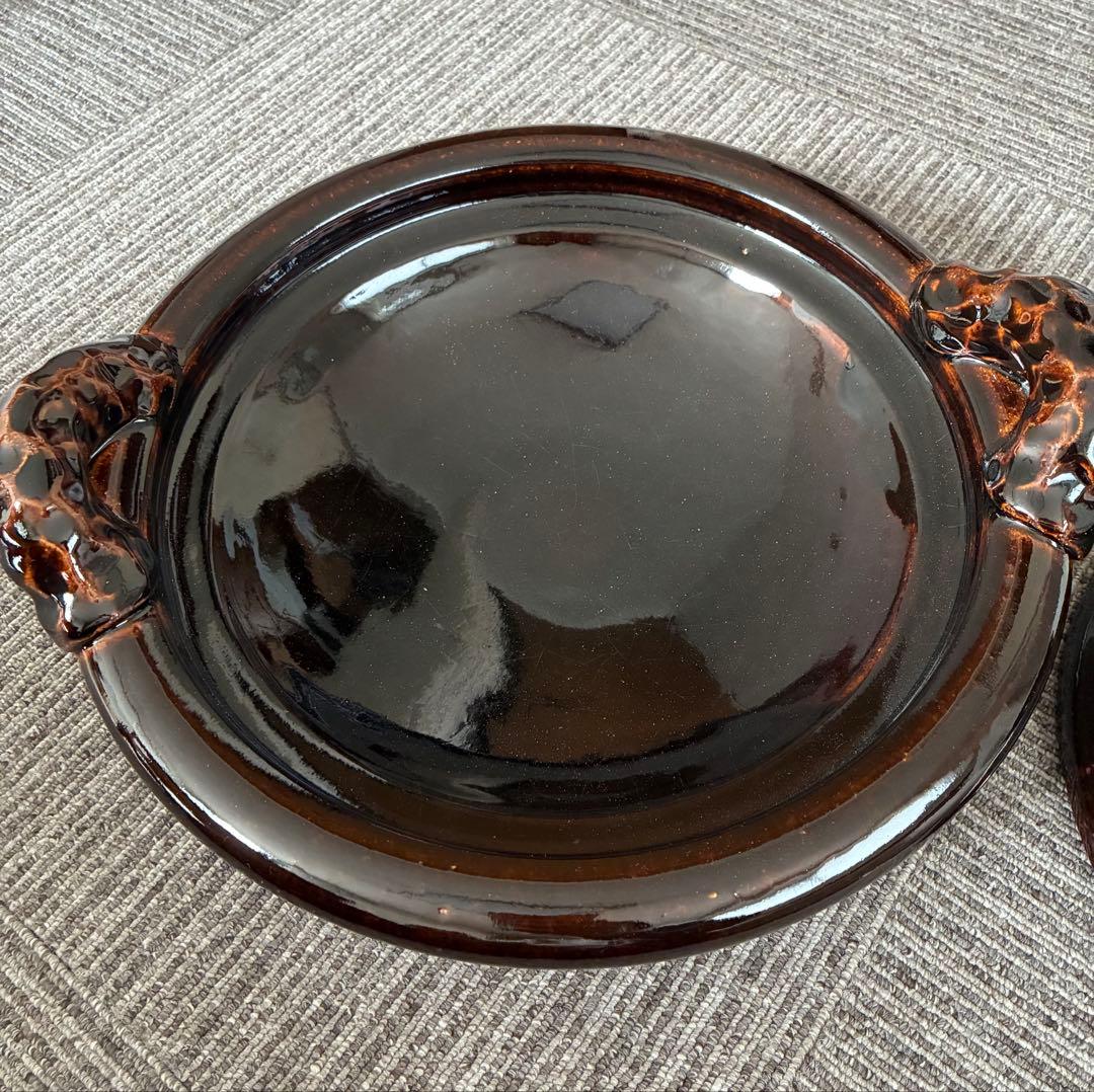 伊賀土楽 黒鍋　尺寸32cm スッポン鍋　浅い鍋