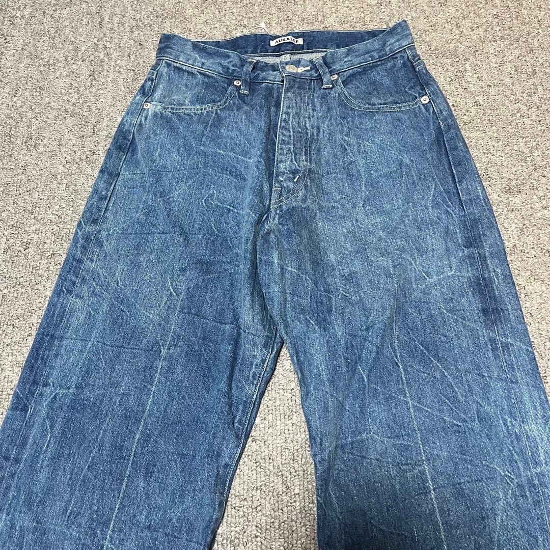 名品　Auralee SELVEDGE FADED DENIM PANTS