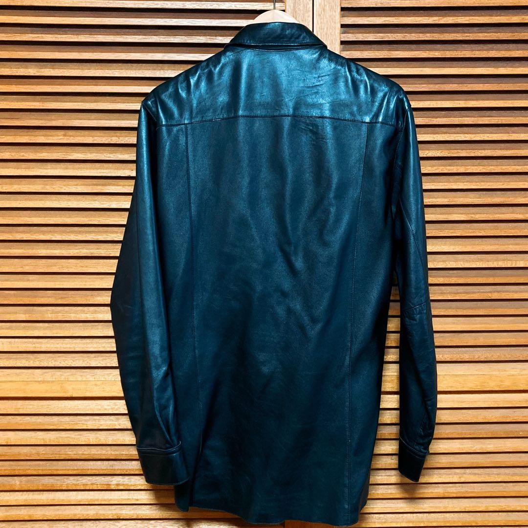 ダナ・キャラン【DKNY】ラムレザー シャツ ジャケット 革ジャン ヴィンテージ