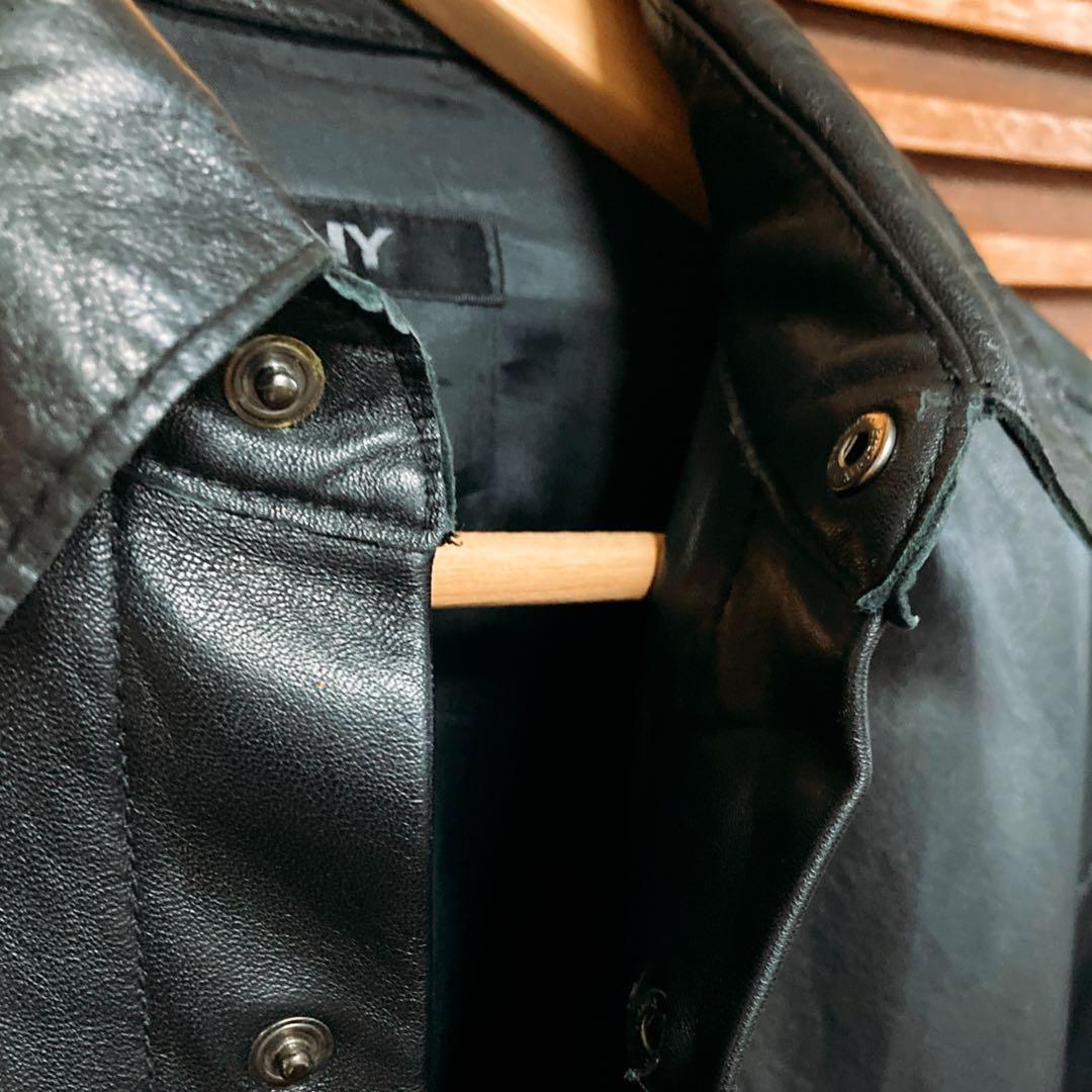 ダナ・キャラン【DKNY】ラムレザー シャツ ジャケット 革ジャン ヴィンテージ