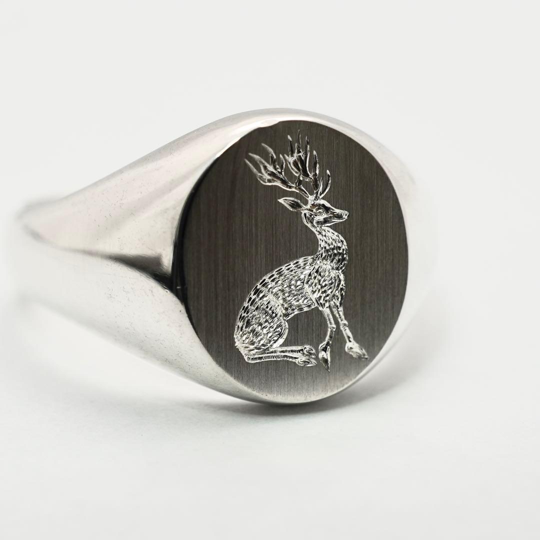 未使用 手彫り シグネットリング silver925 シルバー 指輪 11号