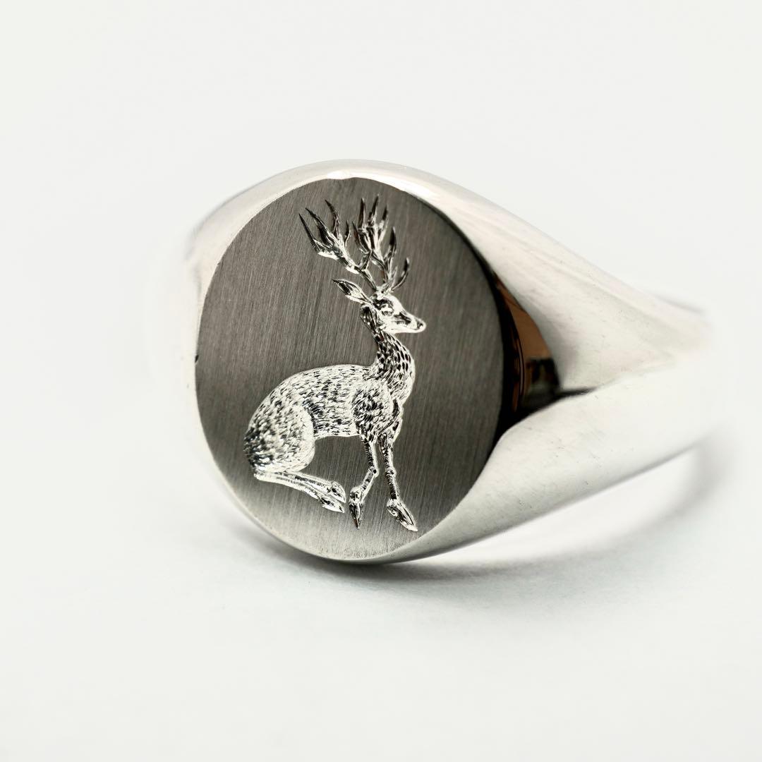 未使用 手彫り シグネットリング silver925 シルバー 指輪 11号