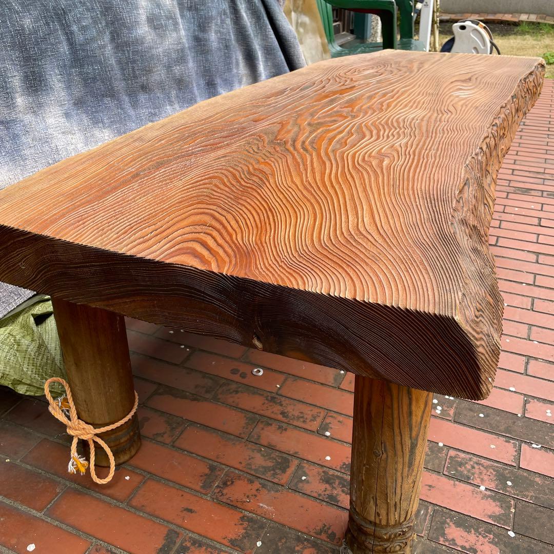 天然秋田杉 一枚板 無垢板 中杢目 テーブル
