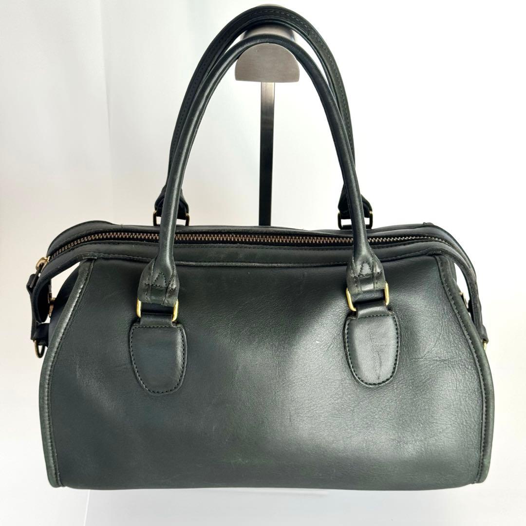 ✨希少色 ✨COACH ボストンバッグ ヴィンテージ グラブタンレザー 濃緑