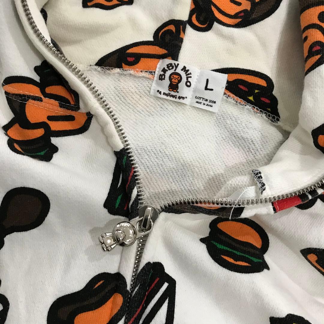 00s A BATHING APE BABY MILO スウェット パーカー Ｌ