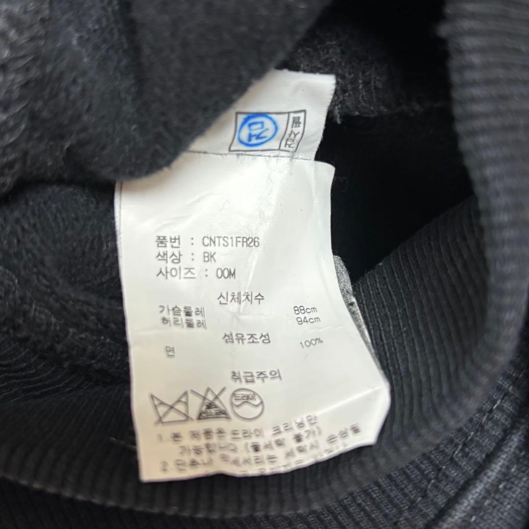 ほぼ未使用 thisisneverthat スウェット 刺繍ロゴ ブラック M