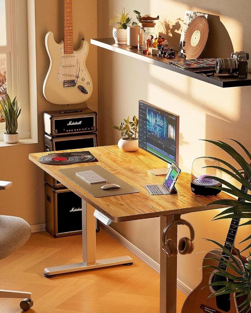 ErGear 電動 オフィスワークテーブル 昇降式デスク スタンディングデスク