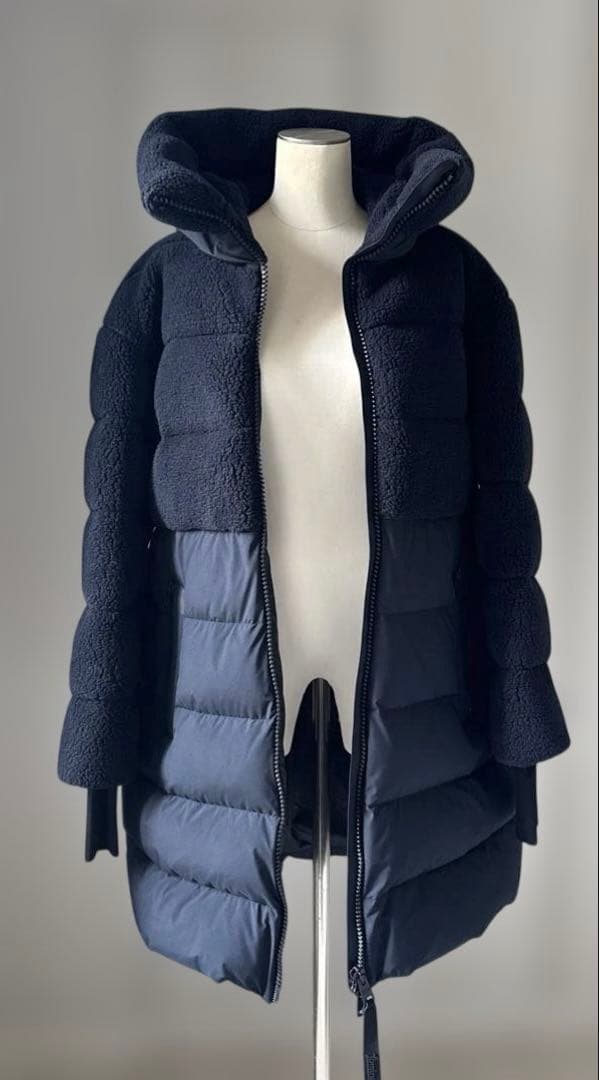 L*o様 HERNOネイビー フード付き ロングダウンジャケット⭐︎ハンガー付