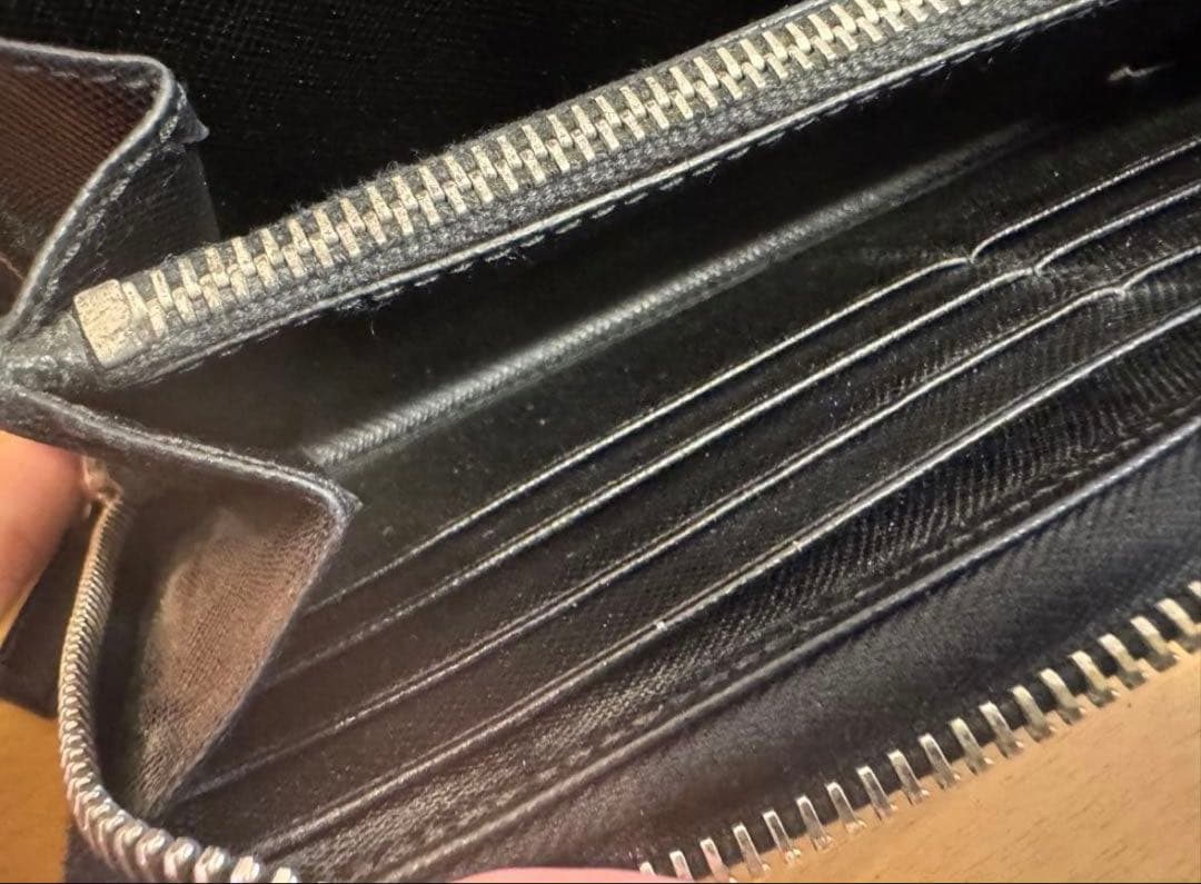 【正規品】PRADA プラダ サフィアーノレザー ラウンドファスナー 長財布