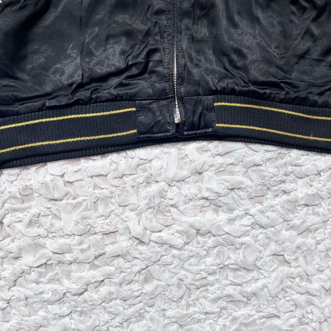 『HOUSTON』　スカジャン　US MARINE 希少　ビッグ刺繍　黒　M