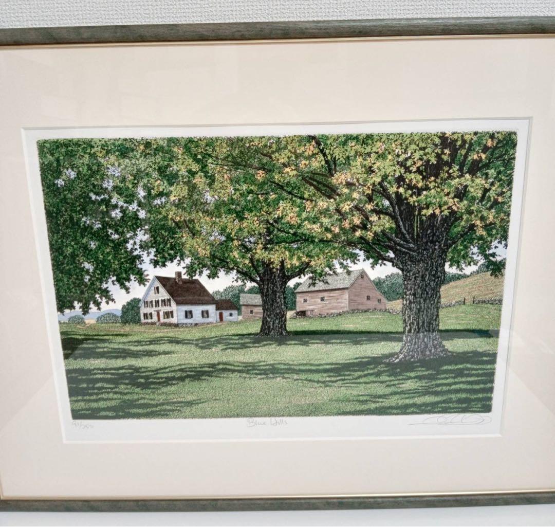 【版画】キャロル・コレット「Blue Hills」絵画 インテリア カナダ作家