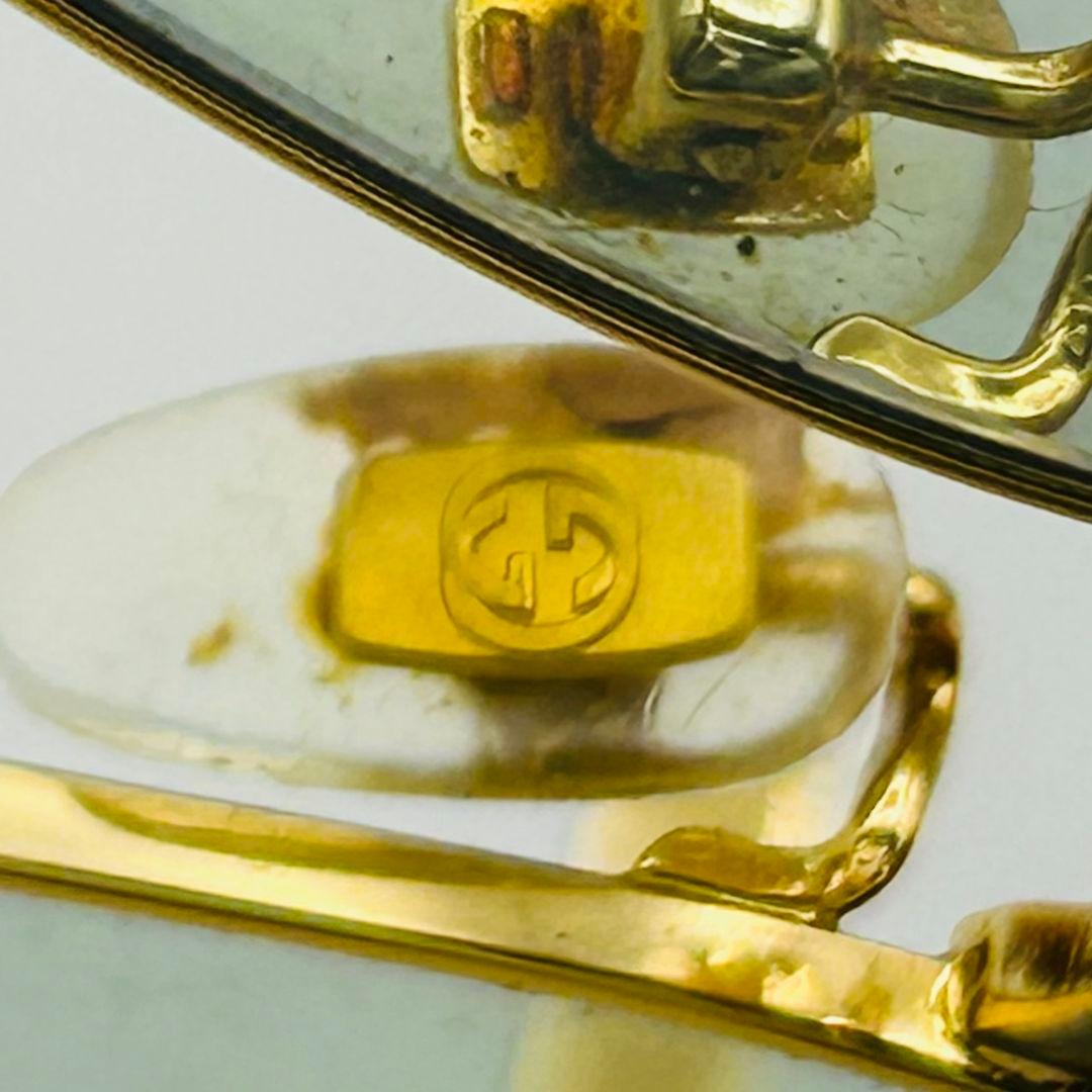 GUCCI ゴールドフレーム グリーンレンズ サングラス