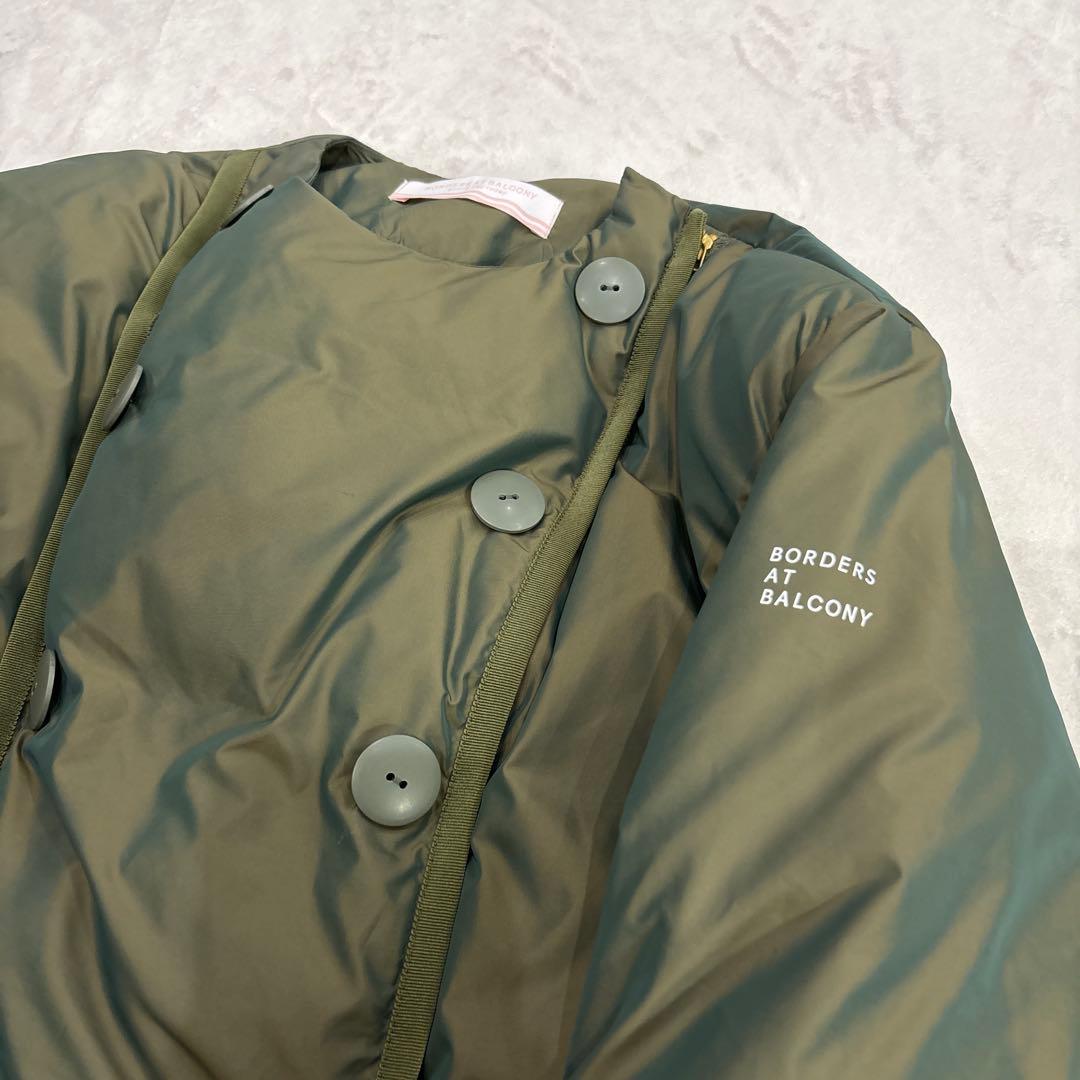 【未使用級】ボーダーズアットバルコニー　ダウンジャケット　カーキ