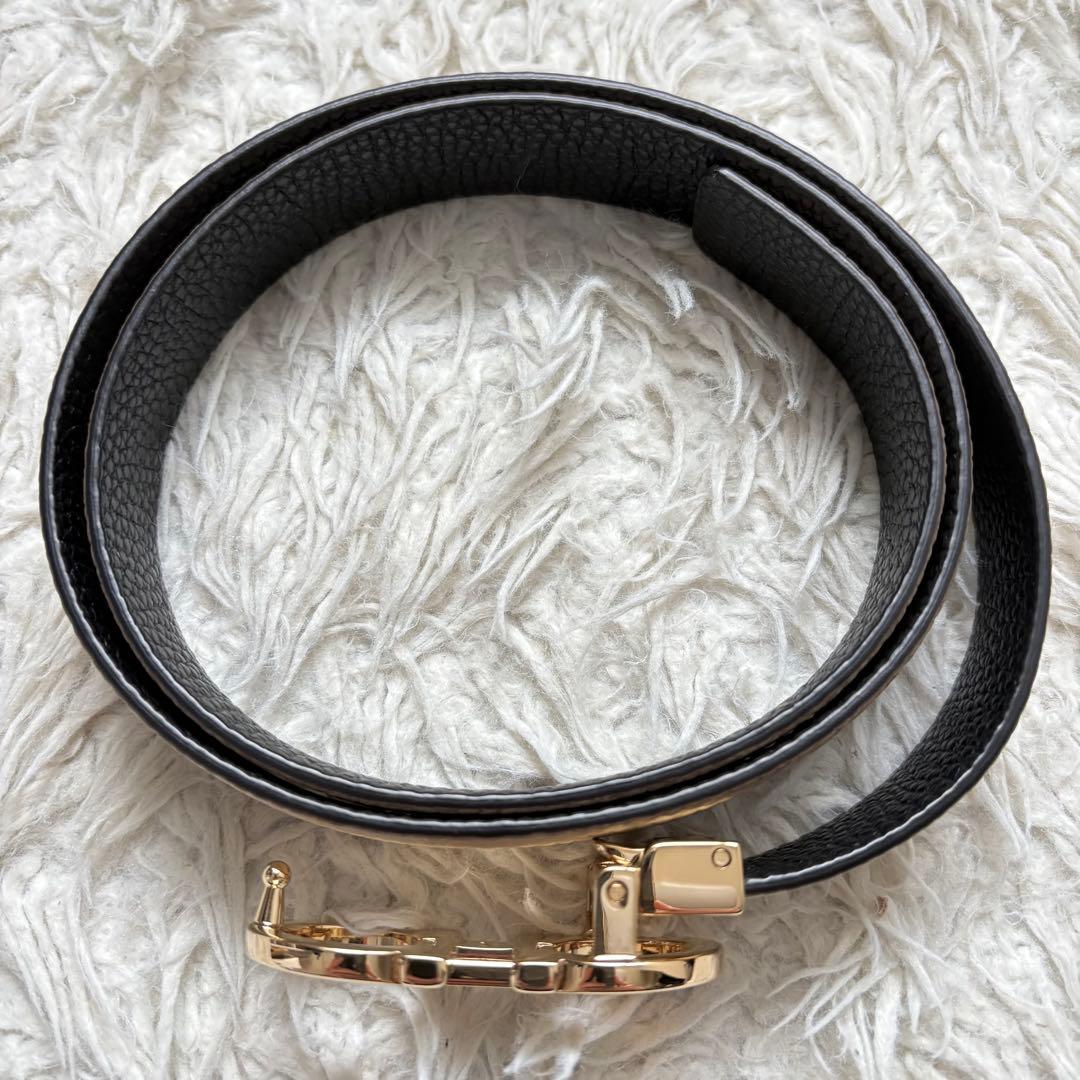未使用級　フェラガモ　ダブルガンチーニ　ベルト　ゴールドバックル　リバーシブル