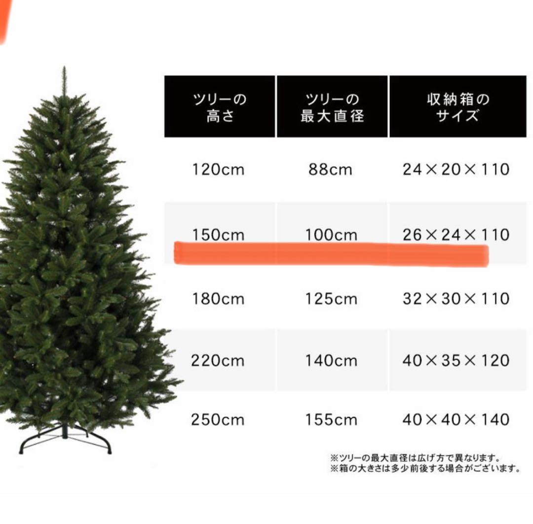 CLAREX クリスマスツリー 150cm ポーランド製新品アルザスAlsace