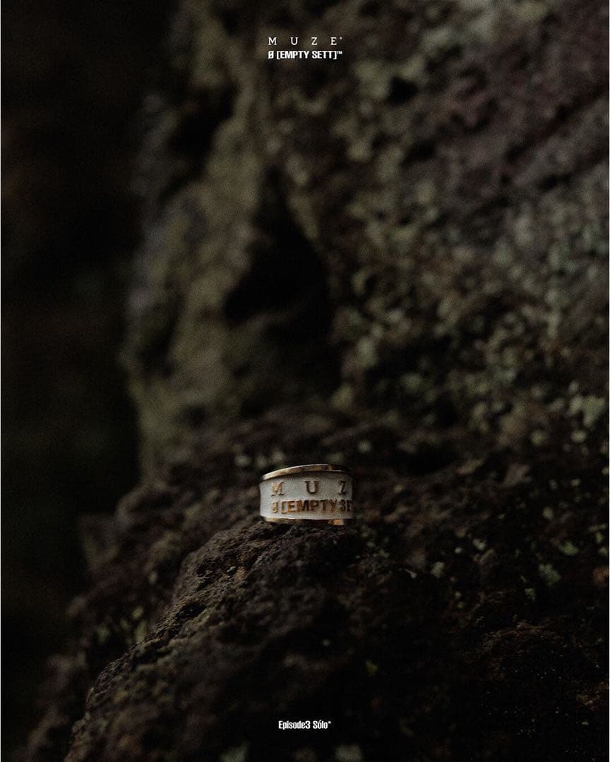 EMPTY SETT x MUZE エントリーリング Gold x Cream