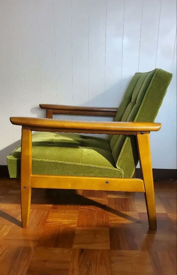 カリモクソファ　1人掛け　60Kチェア 1シーター モケットグリーン