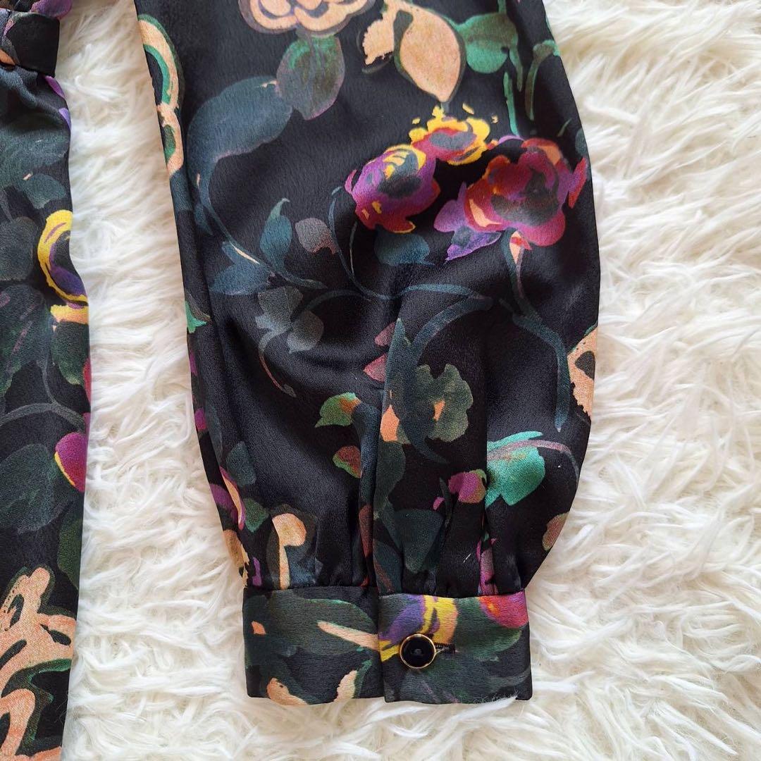 美品✨グレースコンチネンタル ローズオーナメントプリントワンピース 花柄ドレス