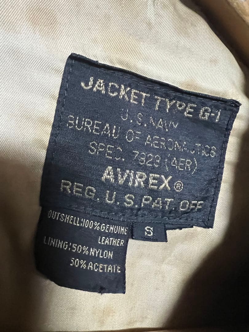 アヴィレックス A-2 フライトジャケット AVIREX シボ革 胸タグ 希少