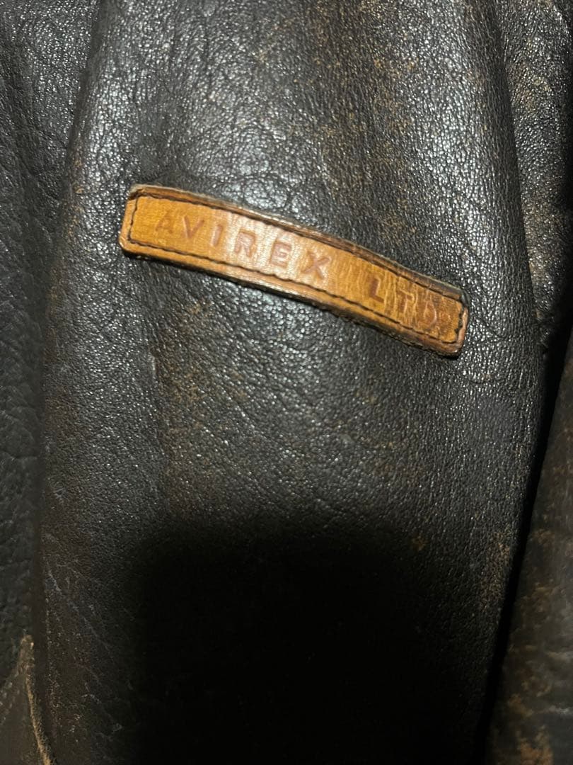 アヴィレックス A-2 フライトジャケット AVIREX シボ革 胸タグ 希少