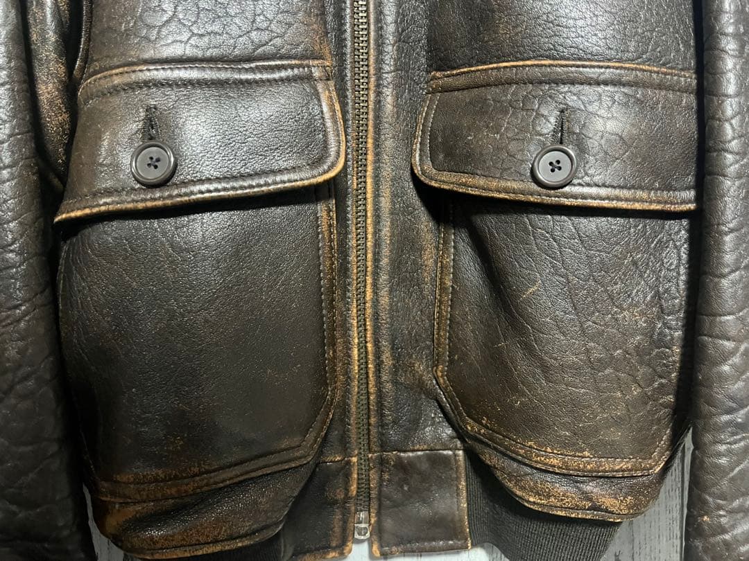 アヴィレックス A-2 フライトジャケット AVIREX シボ革 胸タグ 希少