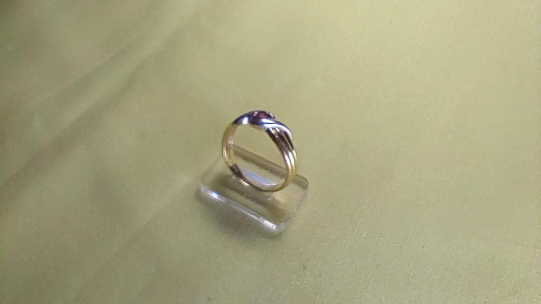 K18 Pt900コンビ ルビーの指輪