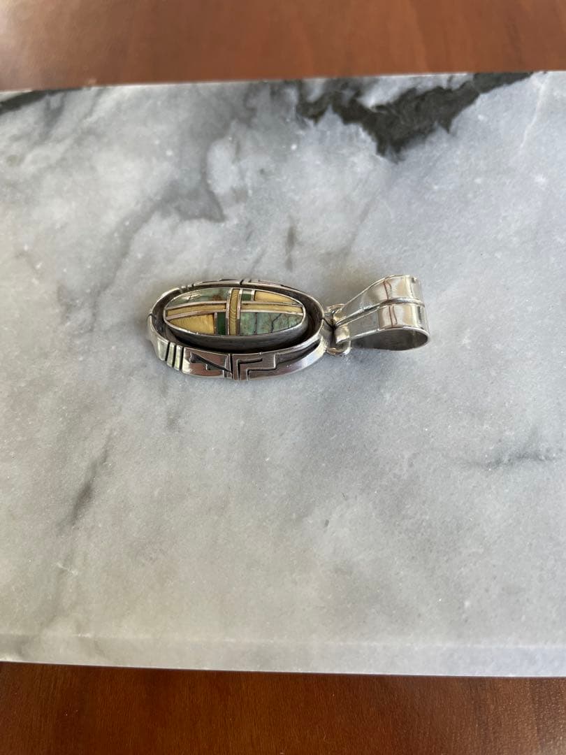 【美品　希少】ジェリーネルソン／ナバホ族 マルチストーン インディアンジュエリー