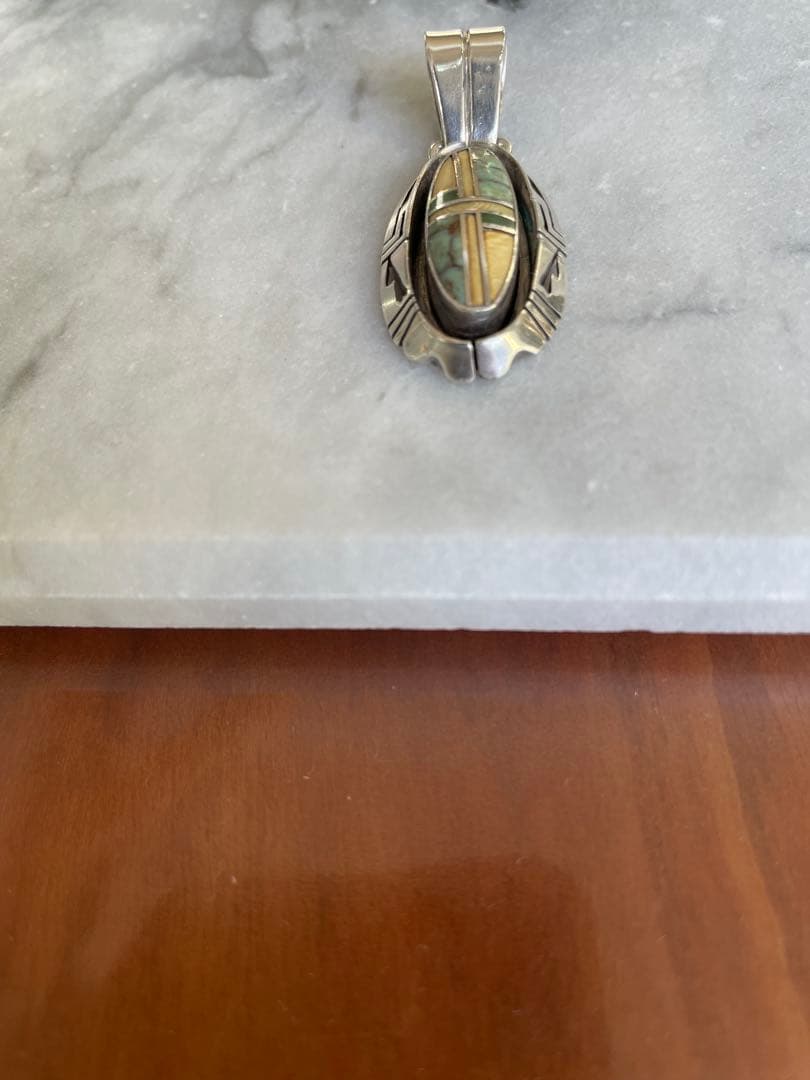 【美品　希少】ジェリーネルソン／ナバホ族 マルチストーン インディアンジュエリー