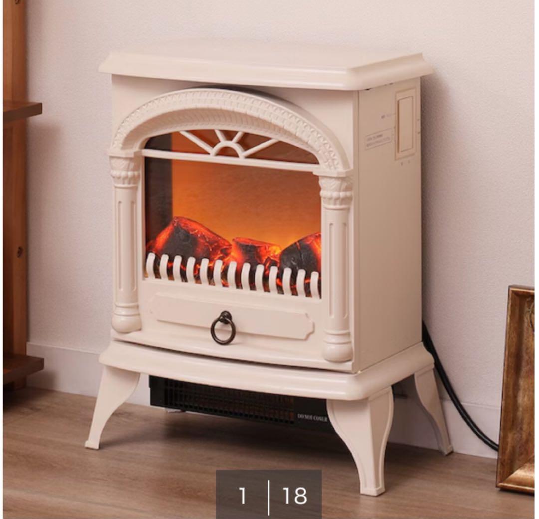 販売終了品♡新品未開封　ニトリ暖炉型ファンヒーター(NI アイボリー)♡