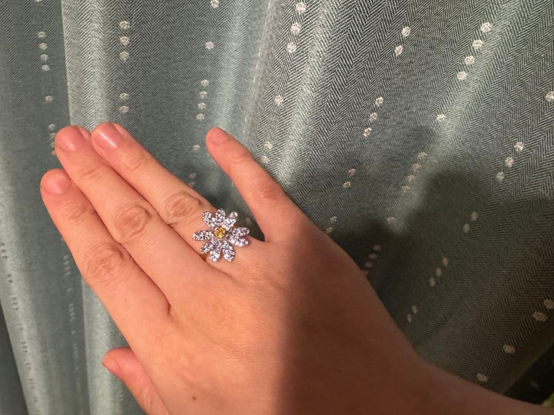 ビズー　タンザナイト K18×PT リングフルール bizoux リング9号