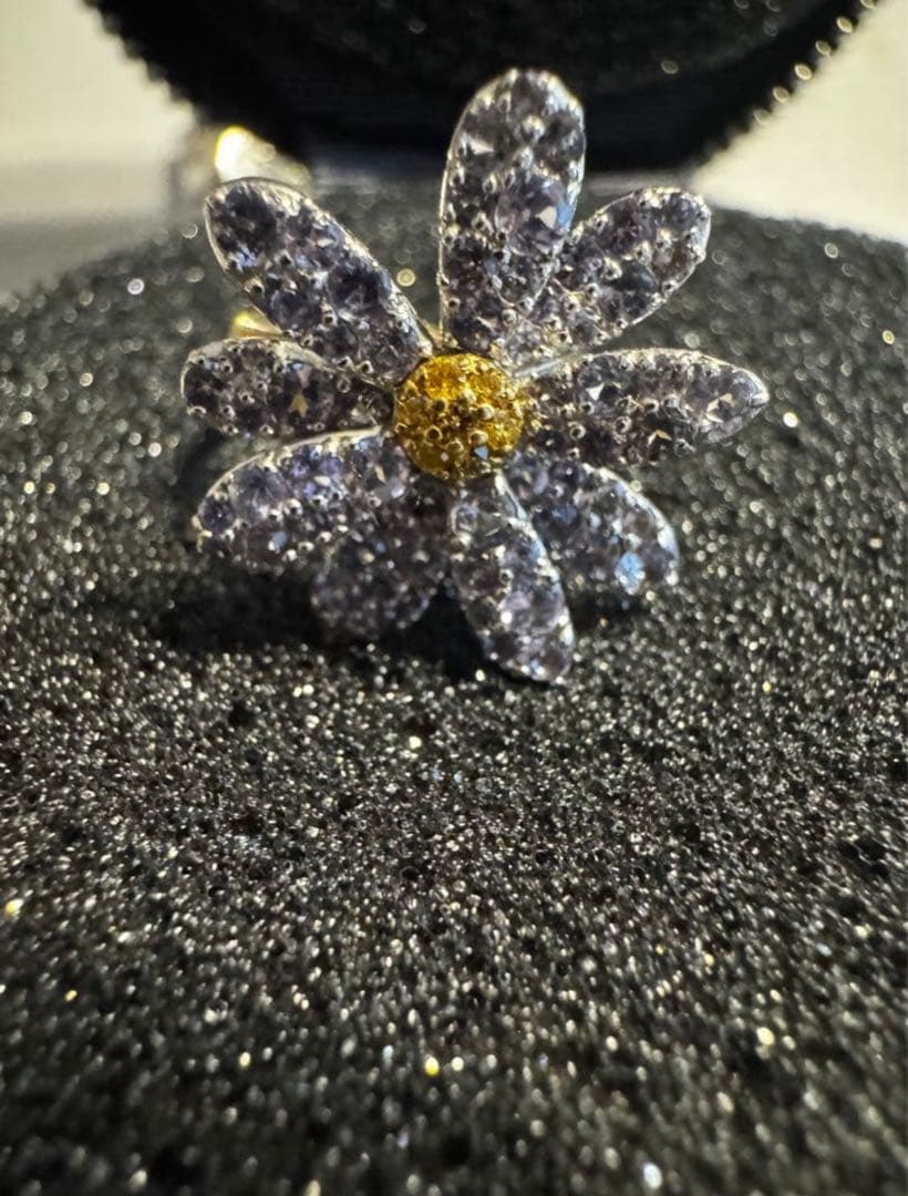 ビズー　タンザナイト K18×PT リングフルール bizoux リング9号