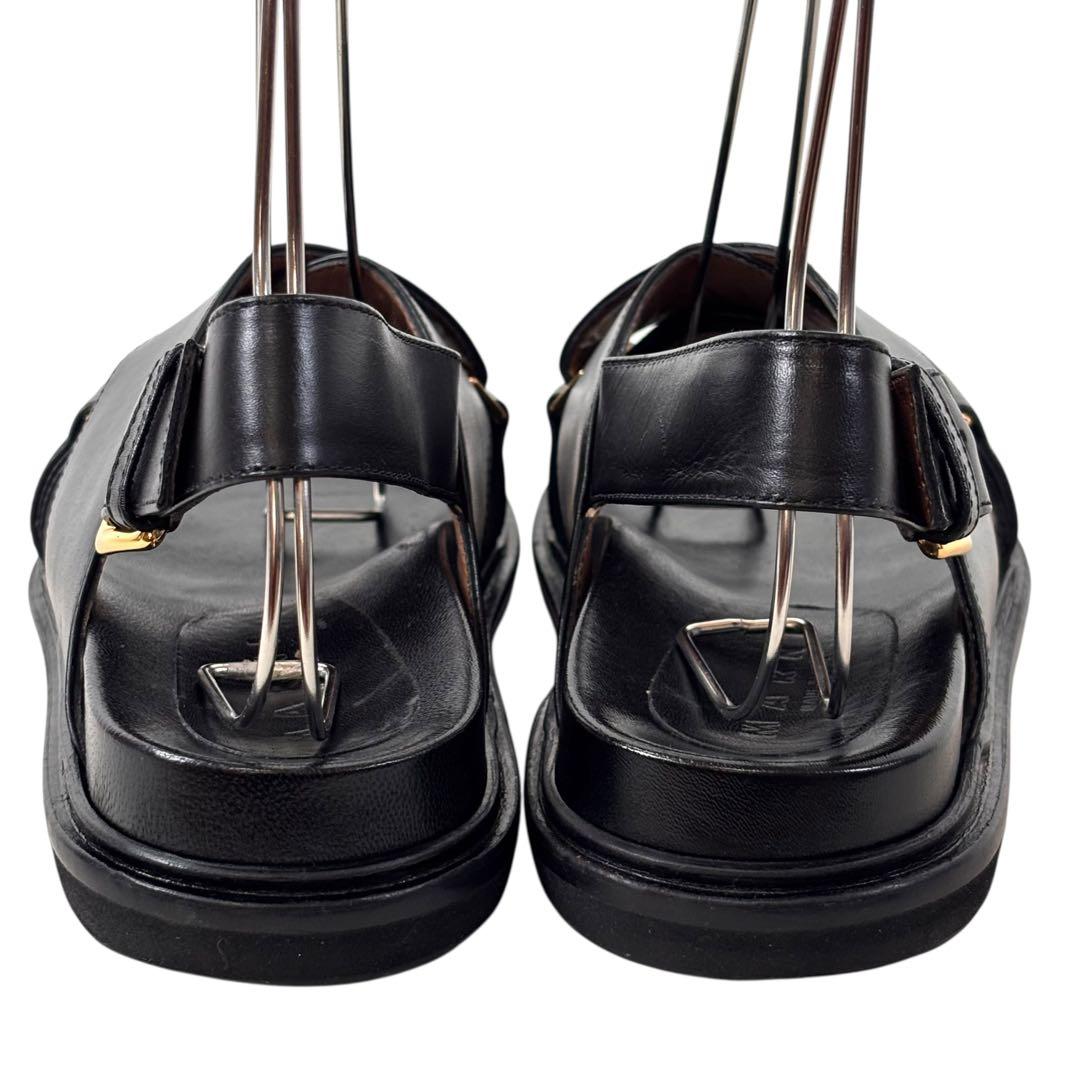 マルニ MARNI 36 23 フスベットサンダル クロスベルト ブラック 黒