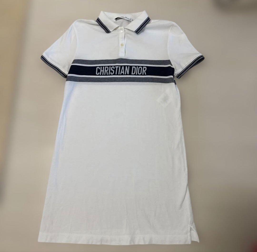 正規品　クリスチャンディオール　Dior ロゴ入りポロワンピース