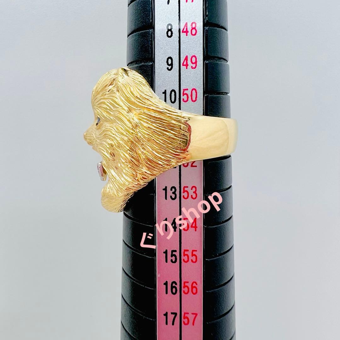 k18 犬 モチーフ リング