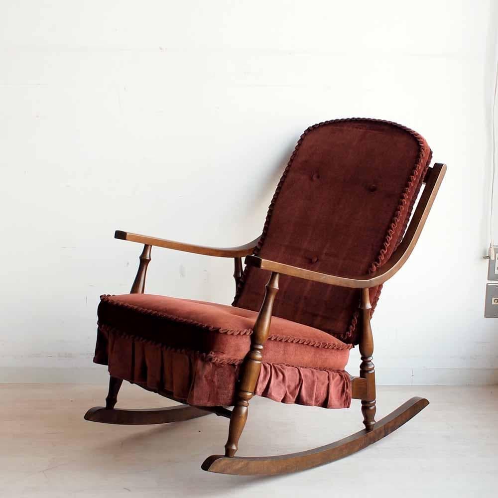 70's ビンテージ 柏木工 ロッキングチェア クッション ZR24212