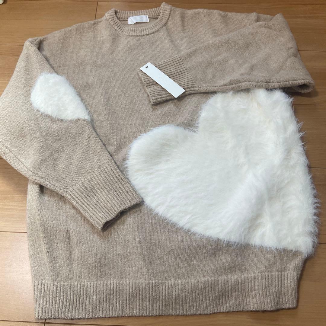 LAVANDA WINTER ハート柄ニットセーター