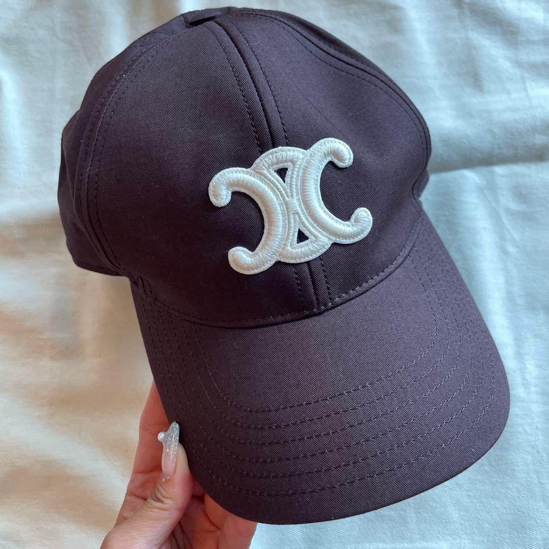 セリーヌ　ブラウン　キャップ　トリオンフ　マロングラッセ　美品　希少　値下げ