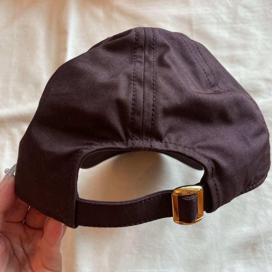 セリーヌ　ブラウン　キャップ　トリオンフ　マロングラッセ　美品　希少　値下げ