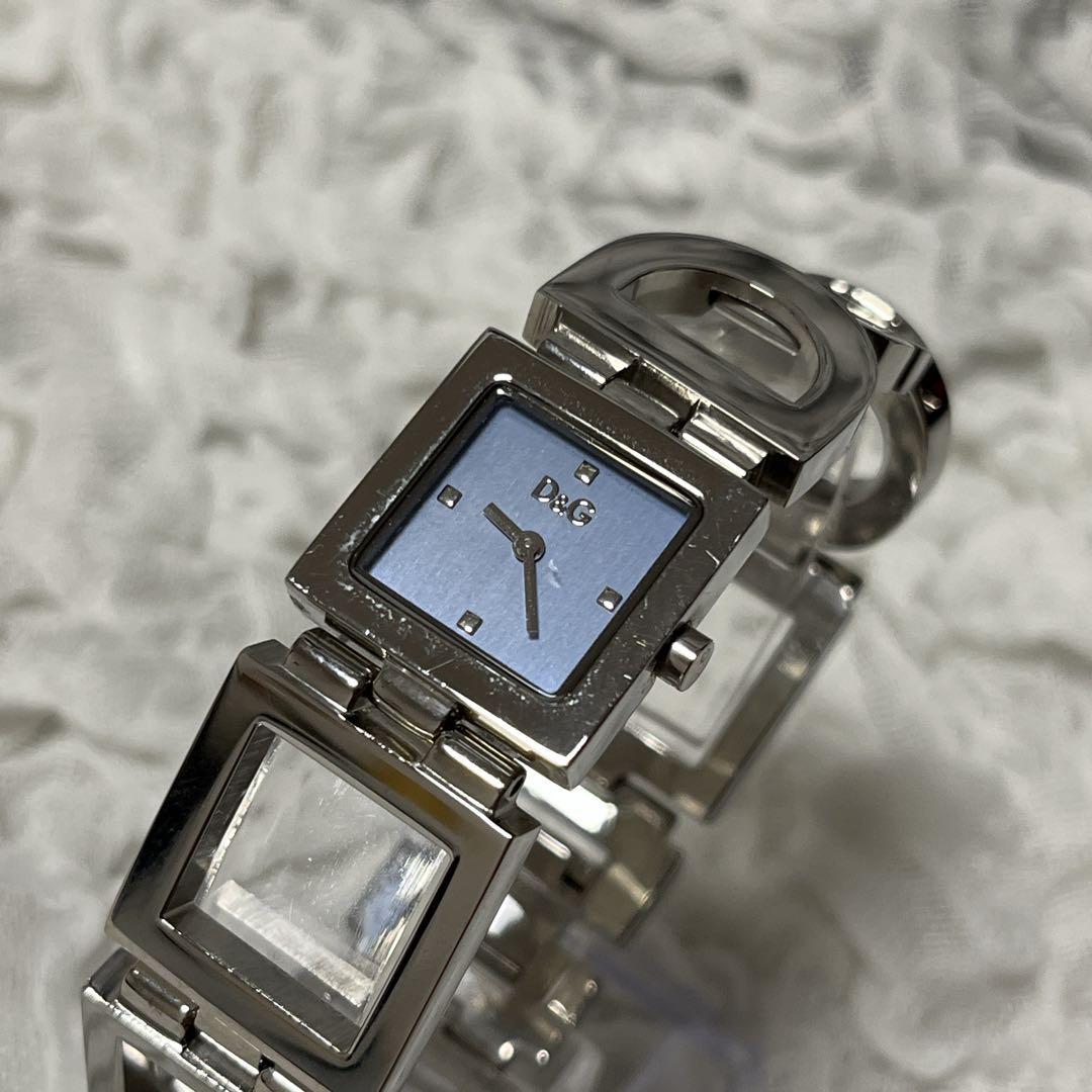 動作品　腕時計　D&G TIME　ドルチェ＆ガッバーナ　スクエア　ブレスレット