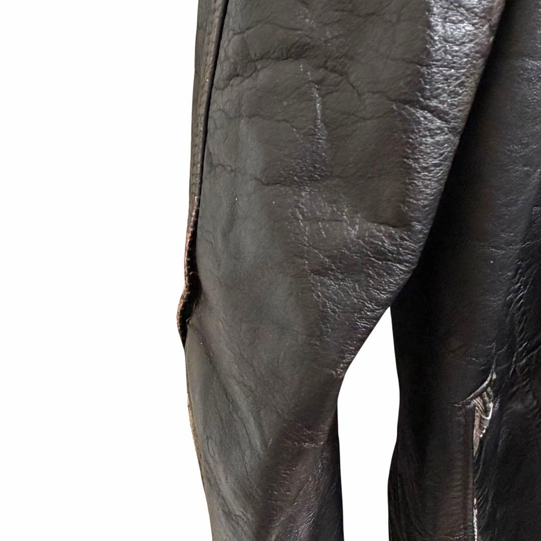 m*m様 50s 60s ビュー ブレッド ブラウン レザー ライダースジャケッ