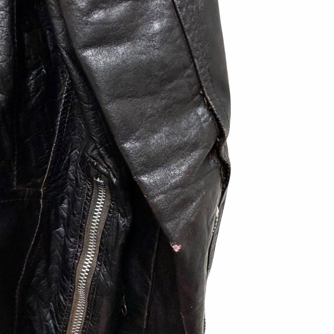 m*m様 50s 60s ビュー ブレッド ブラウン レザー ライダースジャケッ