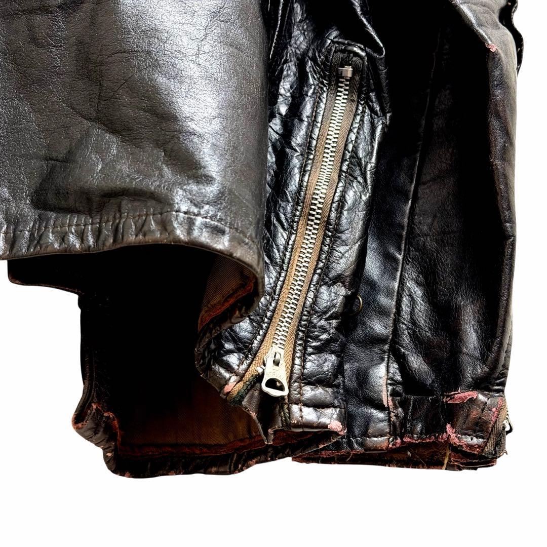 m*m様 50s 60s ビュー ブレッド ブラウン レザー ライダースジャケッ