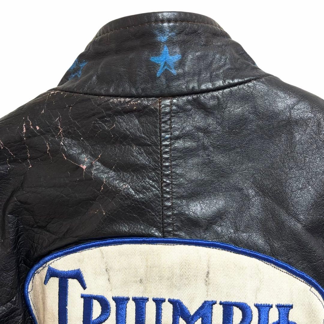 m*m様 50s 60s ビュー ブレッド ブラウン レザー ライダースジャケッ